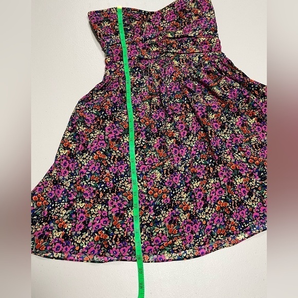 Parker Pure Silk Floral Printed Strapless Sweetheart Mini Dress - Picture 11 of 13